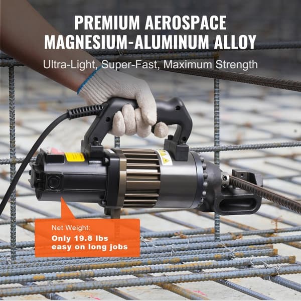 Elektrisk hydraulisk armeringsskärare 1000W, skär upp till 20 mm, effektiv och kraftfull, perfekt för byggprojekt, #6 armeringsskärning