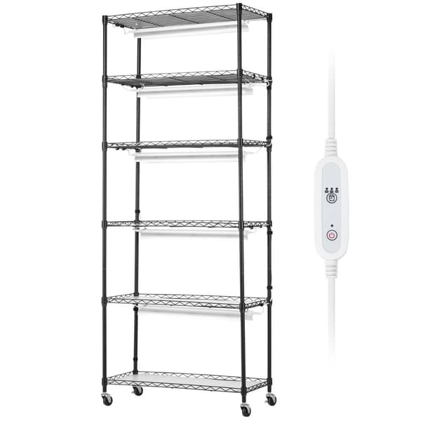 Kasviteline 6-tasoa, 150W, kasvuvaloilla, 70.9 cm korkea, kasvien kasvatukseen, säännellään lämpötilaa