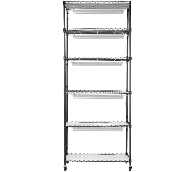 Kasviteline 6-tasoa, 150W, kasvuvaloilla, 70.9 cm korkea, kasvien kasvatukseen, säännellään lämpötilaa