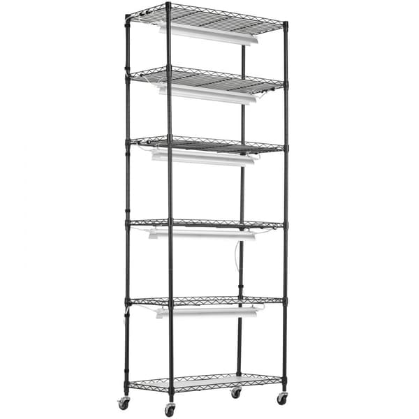 Kasviteline 6-tasoa, 150W, kasvuvaloilla, 70.9 cm korkea, kasvien kasvatukseen, säännellään lämpötilaa