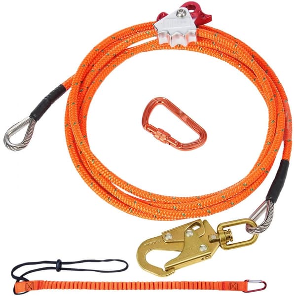 12,7 mm Stålkerne Flipline 16ft (4,8m) til arborister, faldbeskyttelse, holdbar og sikker, perfekt til klatring og arbejde i højden.