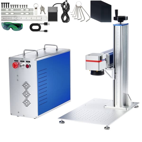 Fiberlasermærkemaskine 30W, LightBurn-kompatibel, præcise gravurer, hurtig hastighed, nem at bruge.