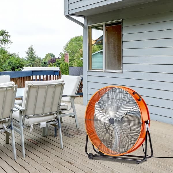 30 tommer højtgående tromleventilator, 3 hastigheder, 13000 CFM, industriventilator til lager og store rum.