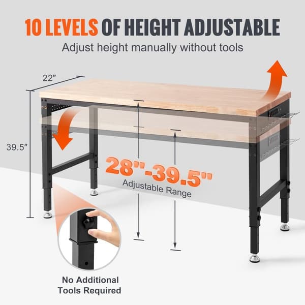 Säädettävä työpöytä 71,1-100,3 cm, kätevä työpajajakso, ergonominen muotoilu, tilaa säästävä ratkaisu
