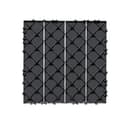 Miniatyrbillede 9 af 11: Interlocking Deck Fliser 54 Pakke 12x12 Tommer Plast til Terrasse Mørkegrå, Vandtæt, Holdbar, Let at Installere.