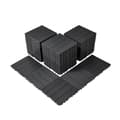 Miniatyrbillede 1 af 11: Interlocking Deck Fliser 54 Pakke 12x12 Tommer Plast til Terrasse Mørkegrå, Vandtæt, Holdbar, Let at Installere.