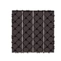 Miniatyrbillede 9 af 11: Interlocking Deck Fliser 10-pak, 30x30 cm, Vandtætte, Mørkebrune, Perfekte til Porch, Lette at Installere, Holdbare Kvalitet.