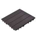 Miniatyrbillede 11 af 11: Interlocking Deck Fliser 10-pak, 30x30 cm, Vandtætte, Mørkebrune, Perfekte til Porch, Lette at Installere, Holdbare Kvalitet.