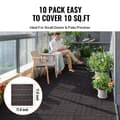 Miniatyrbillede 2 af 11: Interlocking Deck Fliser 10-pak, 30x30 cm, Vandtætte, Mørkebrune, Perfekte til Porch, Lette at Installere, Holdbare Kvalitet.