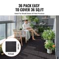 Pikkukuva 2 / 11: Lukittavat Kansilaatat 12x12, 36-Pakkaus, Vedenpitävä, Tummanruskea, Kuistille