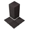Pikkukuva 1 / 11: Lukittavat Kansilaatat 12x12, 36-Pakkaus, Vedenpitävä, Tummanruskea, Kuistille