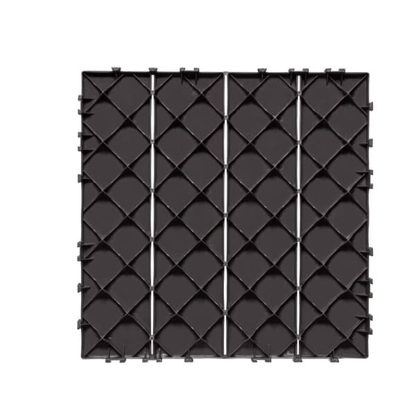 Lukittavat Kansilaatat 12x12, Vedenpitävä, Tummanruskea, 54-Pakkaus, Kuistille, Kestävä, Laatulaatu