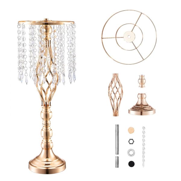 10 STK 55 cm/21,65” Krystal Blomsterstativ Vase, Elegant Festindretning, Ideel til Bryllup og Selskab, Høj Kvalitet.
