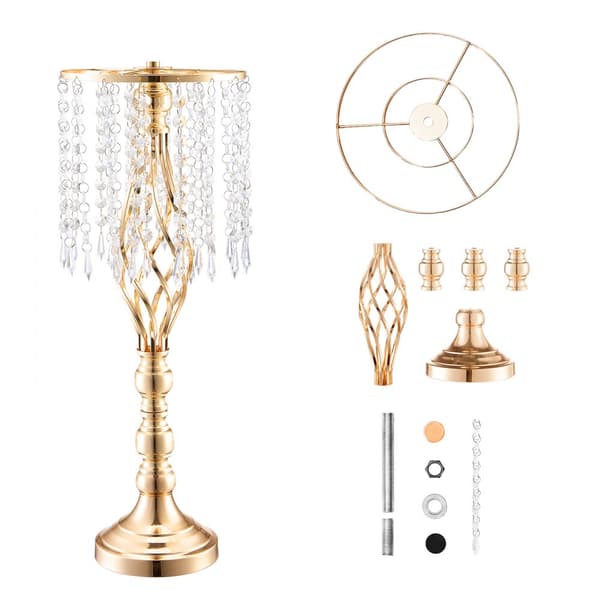 2 STK Høj Krystal Blomsterstativ Vase 55 cm, 21,65”, Elegant Til Festindretning, Holdbar og Stilfuld Dekoration.