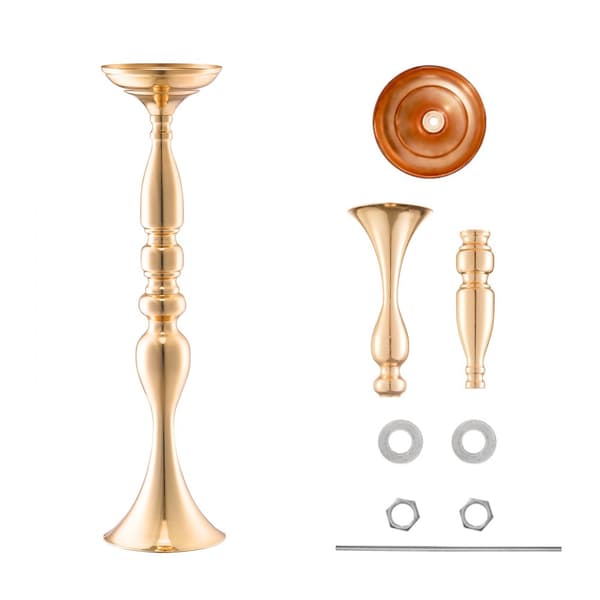 24 stk Bryllupsblomstvase i metal, 50 cm/19,7”, Guld blomsterstativ til bord, elegant dekoration til bryllupper.