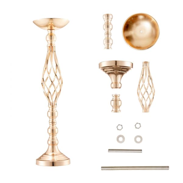 20 STK 58 cm/22,83” Bryllupsblomstvase, Metal Guld Blomsterstativ til Bord, Elegant Dekoration, Høj Kvalitet.