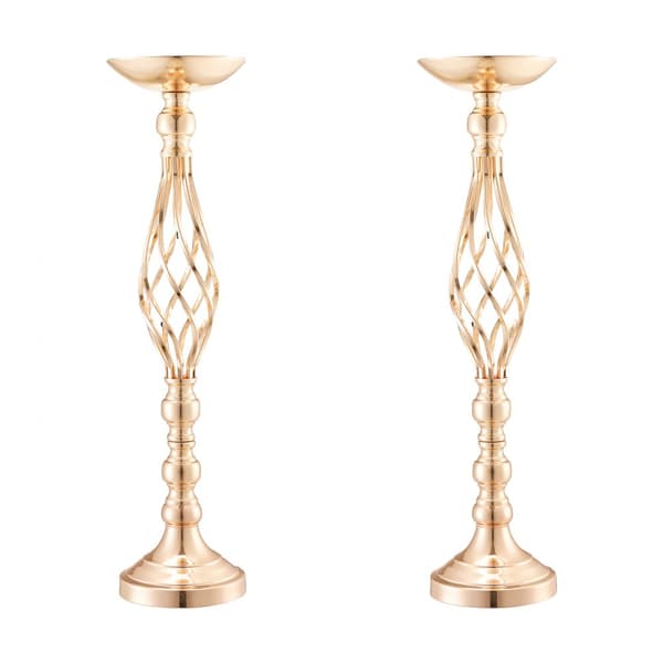 20 STK 58 cm/22,83” Bryllupsblomstvase, Metal Guld Blomsterstativ til Bord, Elegant Dekoration, Høj Kvalitet.