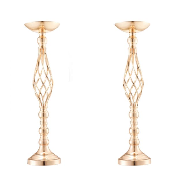 20 STK 58 cm/22,83” Bryllupsblomstvase, Metal Guld Blomsterstativ til Bord, Elegant Dekoration, Høj Kvalitet.