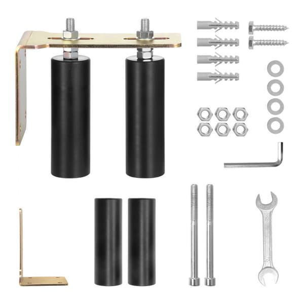 Skydeportsæt 6” rullebeslag med justerbart L-beslag til døre, robust og holdbar, nem installation.