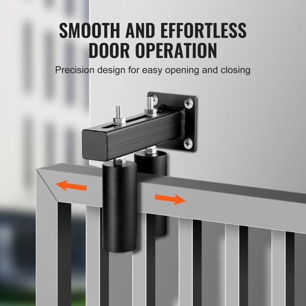 6” Sliding Gate Kit, Justerbar rullende hardware med T-beslag, ideel til dører, nem installation, robust design.