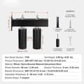 Miniatyrbillede 7 af 11: 6” Sliding Gate Kit, Justerbar rullende hardware med T-beslag, ideel til dører, nem installation, robust design.