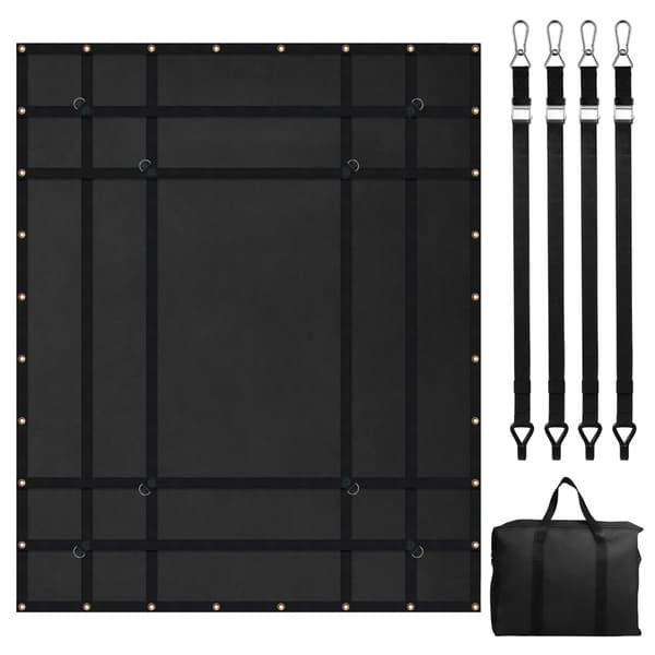 Robust cargo net 72x57, justerbare spænder og S-kroge, ideel til lastebil, camping og transport, holdbar og pålidelig.