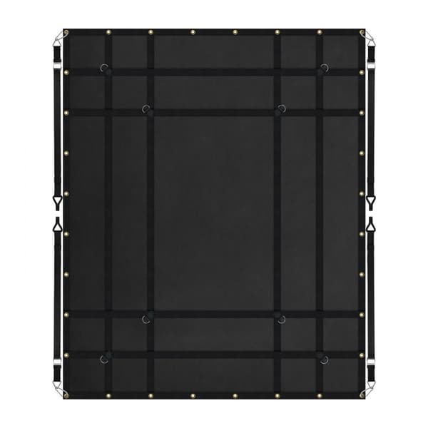 Robust cargo net 72x57, justerbare spænder og S-kroge, ideel til lastebil, camping og transport, holdbar og pålidelig.
