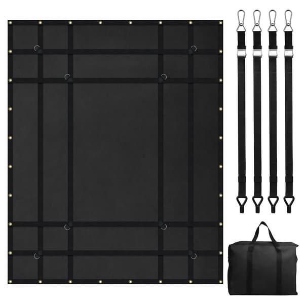 Robust cargo net 72x57, justerbare spænder og S-kroge, ideel til lastebil, camping og transport, holdbar og pålidelig.