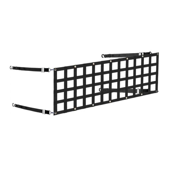 Heavy Duty Cargo Net 96” x 81”, Justerbare spænder, S-kroge, ideel til lastbil og trailer, robust og holdbar design.