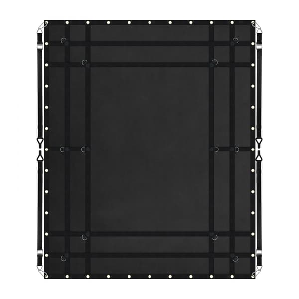 Heavy Duty Cargo Net 96” x 81”, Justerbare spænder, S-kroge, ideel til lastbil og trailer, robust og holdbar design.