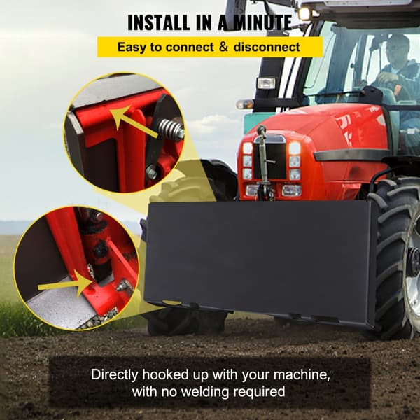 Skid Steer Hurtig Montering Plade & Konverteringsadapter Låseboks 1/4, Robust Design, Nem Installation, Universel Kompatibilitet.