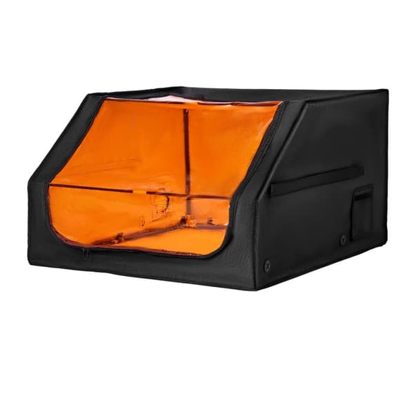 Lasergraveringskabinet 31,5 x 31,5 x 19,6 cm, brandsikkert beskyttelsesdæksel, holdbar konstruktion, ideel til værksteder.