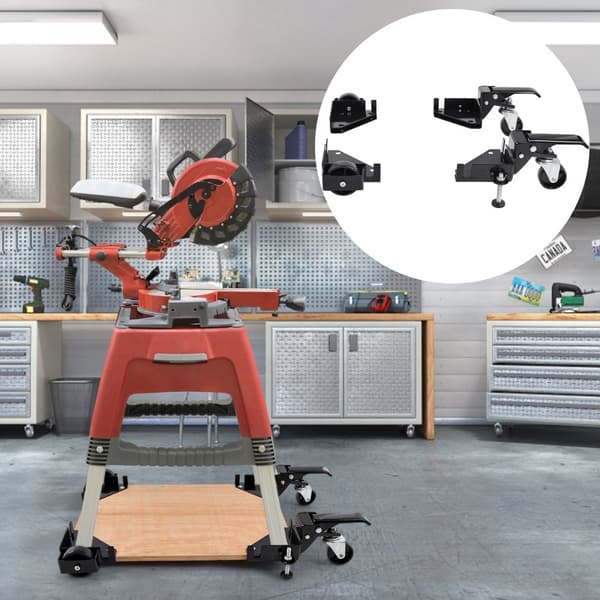 Mobil Base, Heavy Duty Universel Stand, 400 lbs Kapacitet, Stabil Værktøjsmaskineholder, Justerbar Højde.