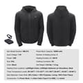 Miniatyrbild 7 av 11: Värmehuva Unisex med batteri, Zip-Up, XXL, bekväm och varm, justerbar passform, perfekt för utomhusaktiviteter, stilren och funktionell