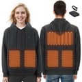 Pikkukuva 1 / 11: XXXL Musta Unisex-Lämmitetty Huppari Akulla, Miehille ja Naisille, Mukava ja Tyylikäs, Talvi- ja Ulkoilukäyttöön