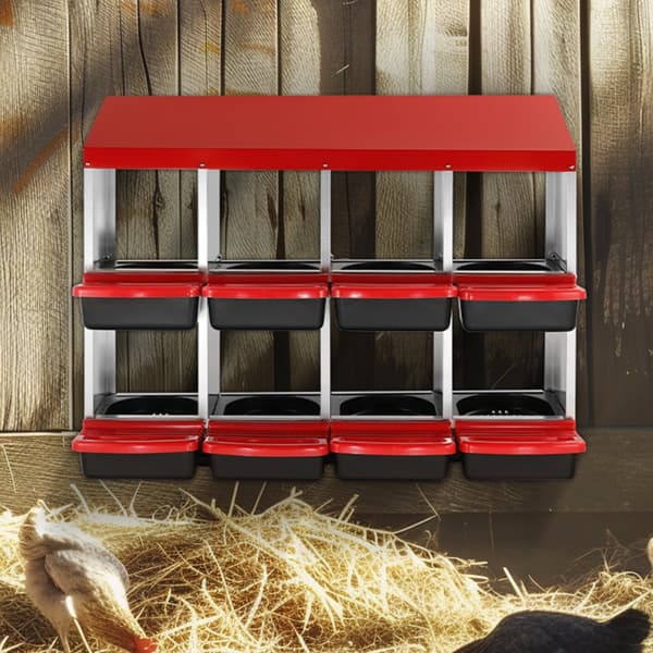 Kycklingbobox 8-fack, hållbar design, effektiv förvaring, rostfritt stål, enkel att rengöra, perfekt för matdistribution, professionell användning
