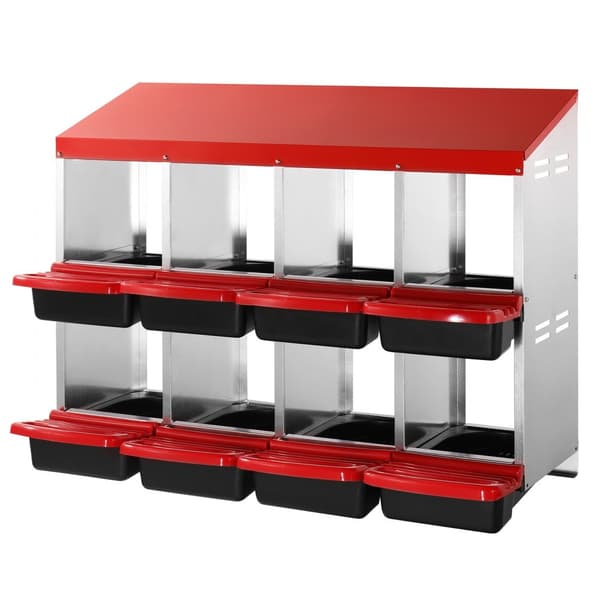 Kycklingbobox 8-fack, hållbar design, effektiv förvaring, rostfritt stål, enkel att rengöra, perfekt för matdistribution, professionell användning