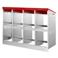 Miniatyrbild 11 av 11: Kycklingbobox 8-fack, hållbar design, effektiv förvaring, rostfritt stål, enkel att rengöra, perfekt för matdistribution, professionell användning