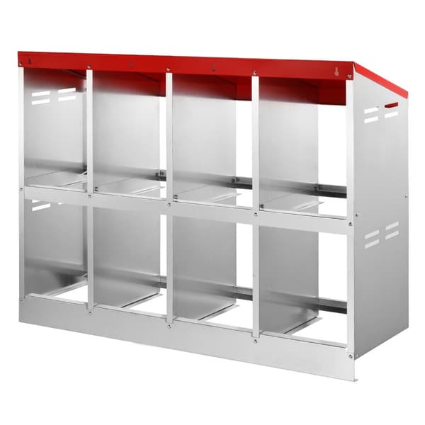 Kycklingbobox 8-fack, hållbar design, effektiv förvaring, rostfritt stål, enkel att rengöra, perfekt för matdistribution, professionell användning
