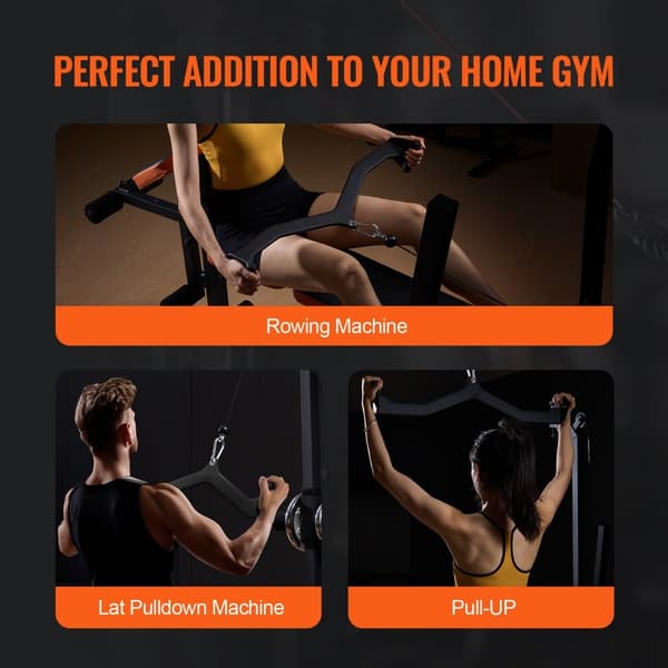 LAT Pulldown Bar Tricep Håndtag, V-bar Kabelmaskine til Home Gym, Styrketræning, Robust, Justerbar, Ergonomisk Design.