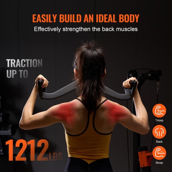 LAT Pulldown Bar Tricep Håndtag, V-Bar til Kabelmaskine, Fitnessudstyr til Hjemmetræning, Robust og Holdbart