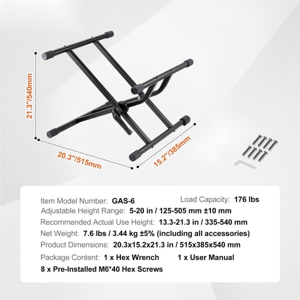 Guitar Forstærker Stander, 80 kg, Justerbar Højttaler Stativ til Amp, Stabil og Holdbar Design til Professionel Brug.