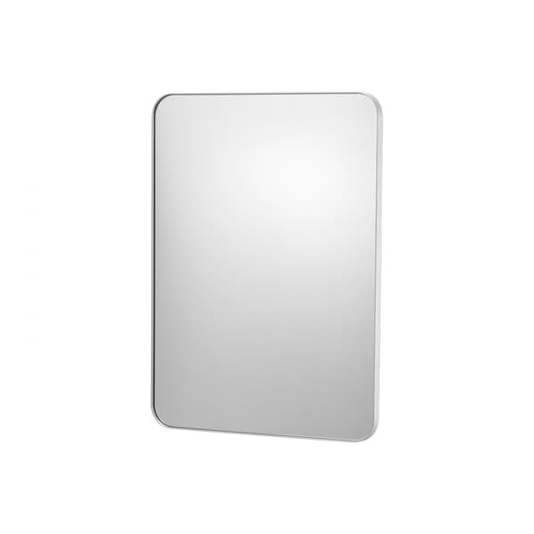 Fyrkantig väggmonterad spegel 22x30, aluminiumram, modern design, elegant väggdekor, perfekt för badrum och vardagsrum