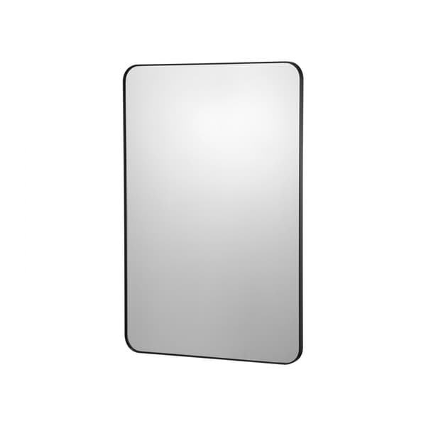 Fyrkantig väggmonterad spegel 24 x 36, aluminiumlegering, elegant design, lättinstallerad, perfekt för hemmet eller kontoret
