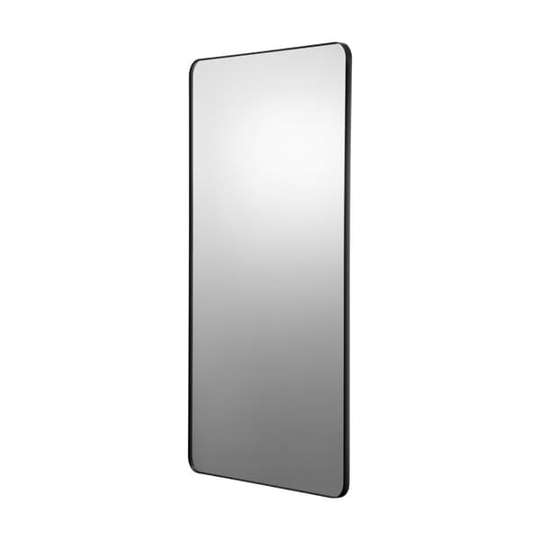 Firkantet vægmonteret spejl 30x55, med ramme af aluminiumslegering, moderne design, perfekt til stue eller badeværelse.