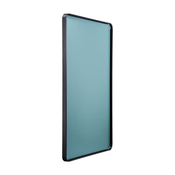 Firkantet vægmonteret spejl 30x55, med ramme af aluminiumslegering, moderne design, perfekt til stue eller badeværelse.