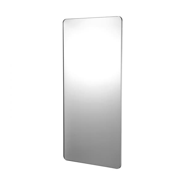 Firkantet vægmonteret spejl 32x72, aluminiumsramme, moderne design, perfekt til badeværelse og stue, holdbart og stilfuldt.