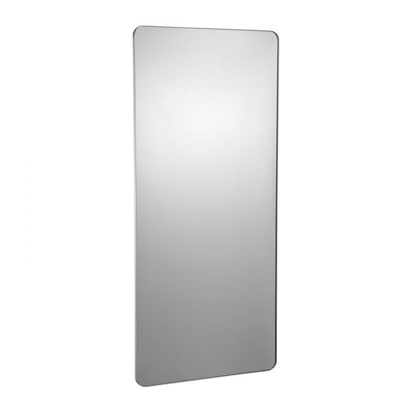 Firkantet vægmonteret spejl 32x72, aluminiumsramme, moderne design, perfekt til badeværelse og stue, holdbart og stilfuldt.