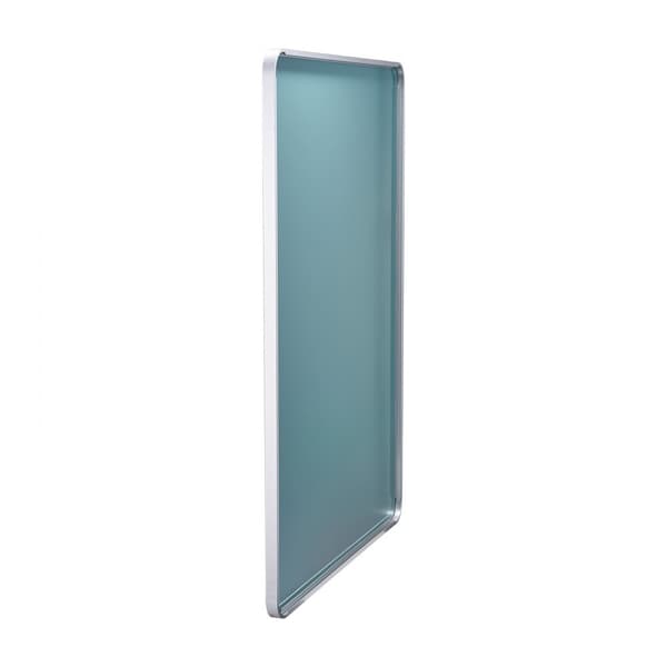 Firkantet vægmonteret spejl 32x72, aluminiumsramme, moderne design, perfekt til badeværelse og stue, holdbart og stilfuldt.