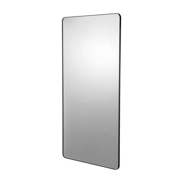 Firkantet vægmonteret spejl 36x72, aluminium ramme, moderne design, holdbart, perfekt til badeværelse og stue.